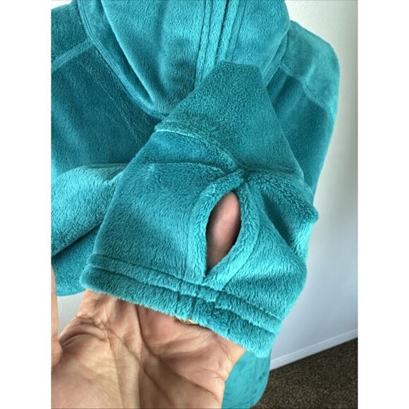 Obermeyer Women's L 1/4 Zip Pullover Jacket Lightweight Fleece Teal EUC - Picture 7 of 13